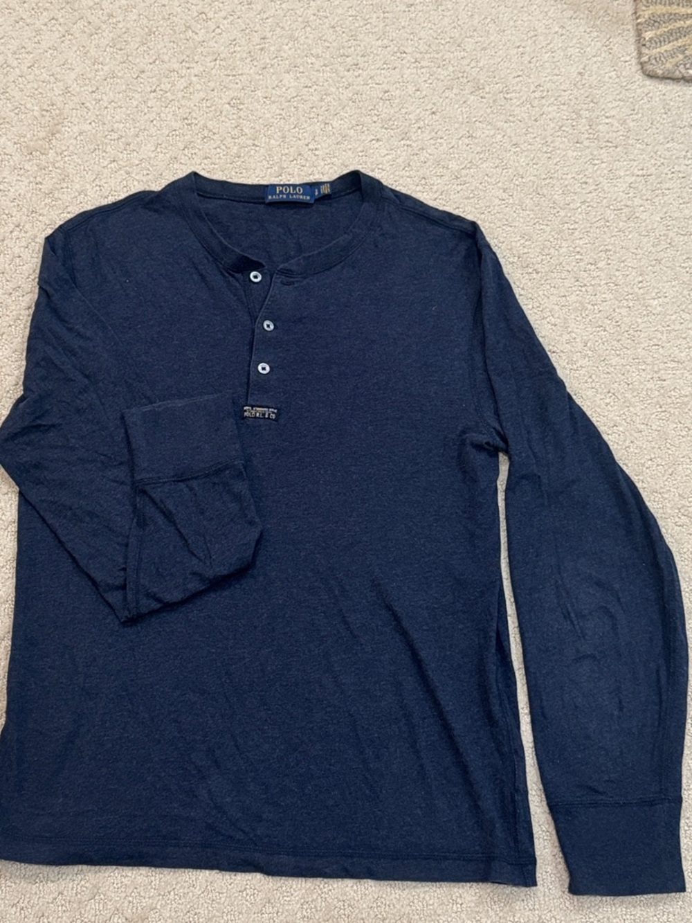 Polo by Ralph Lauren Navy Long-Sleeve Henley Top